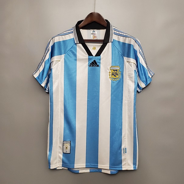AAA Quality Argentina 1998 World Cup Home Soccer Jersey